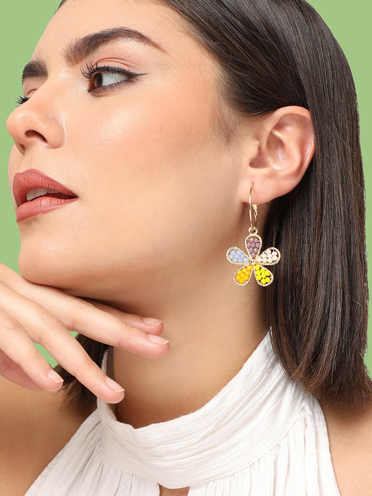 GOLD PLATED PARTY PEARLS DROP EARRING FOR WOMEN