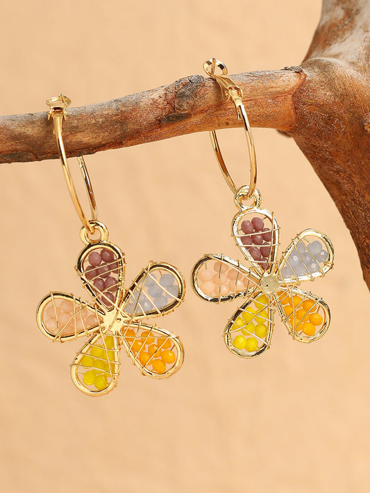 GOLD PLATED PARTY PEARLS DROP EARRING FOR WOMEN