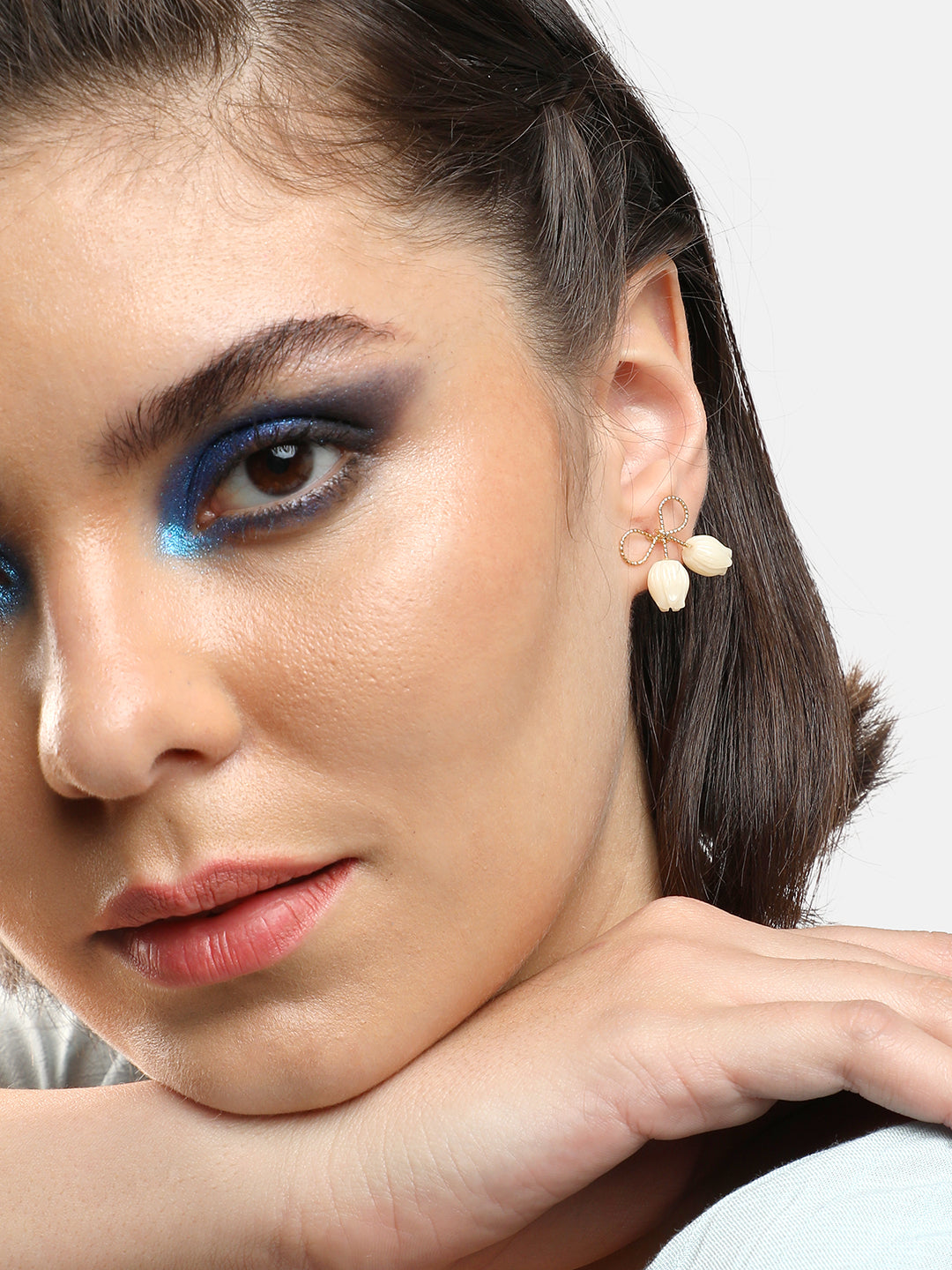 GOLD PLATED PARTY PEARLS DROP EARRING FOR WOMEN