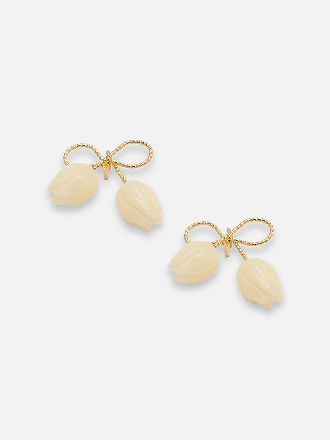 GOLD PLATED PARTY PEARLS DROP EARRING FOR WOMEN