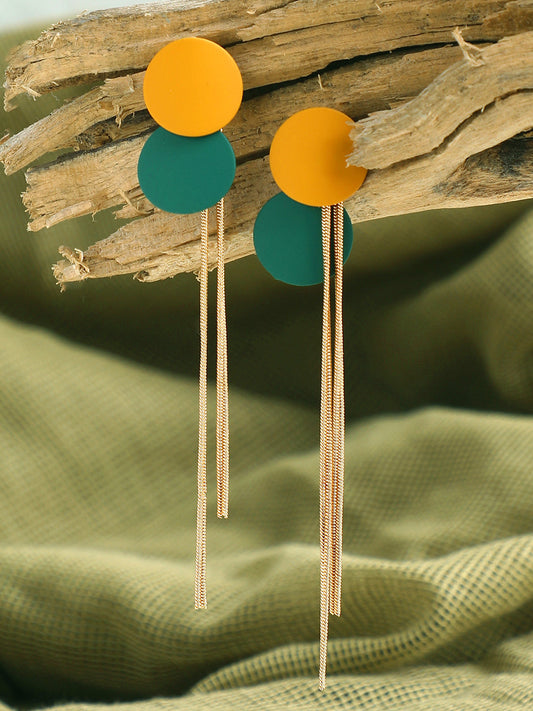 GOLD PLATED PARTY DESIGNER DROP EARRING FOR WOMEN