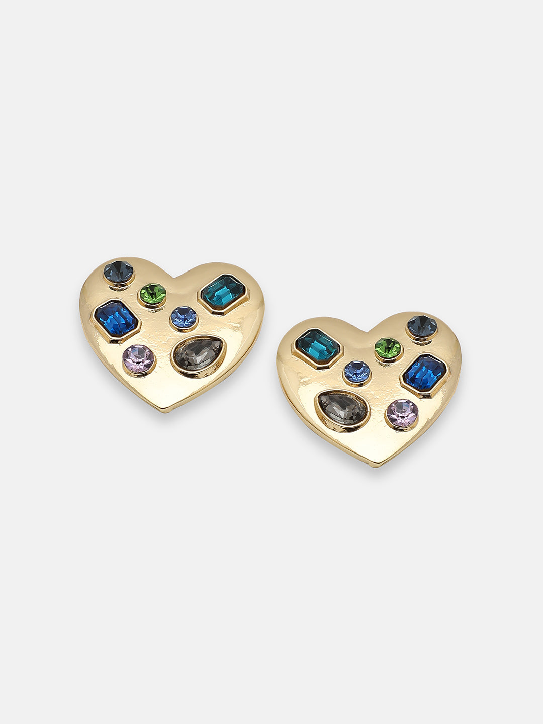 GOLD PLATED PARTY DESIGNER STONE DROP EARRING FOR WOMEN