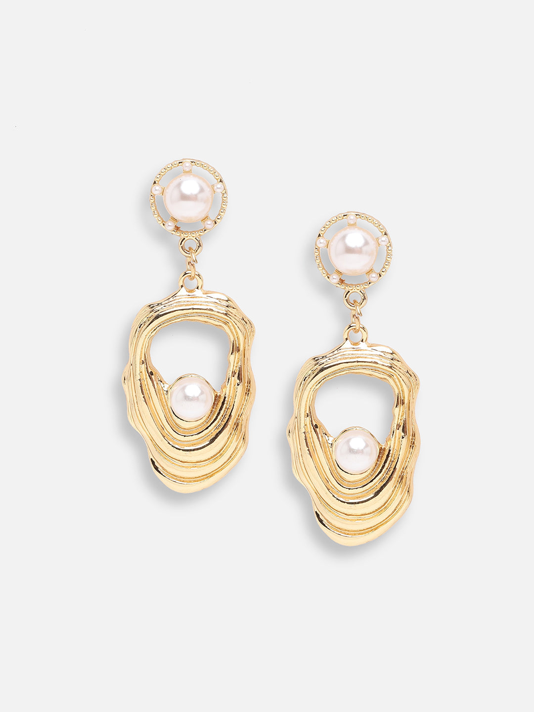 GOLD PLATED PARTY DESIGNER DROP EARRING FOR WOMEN