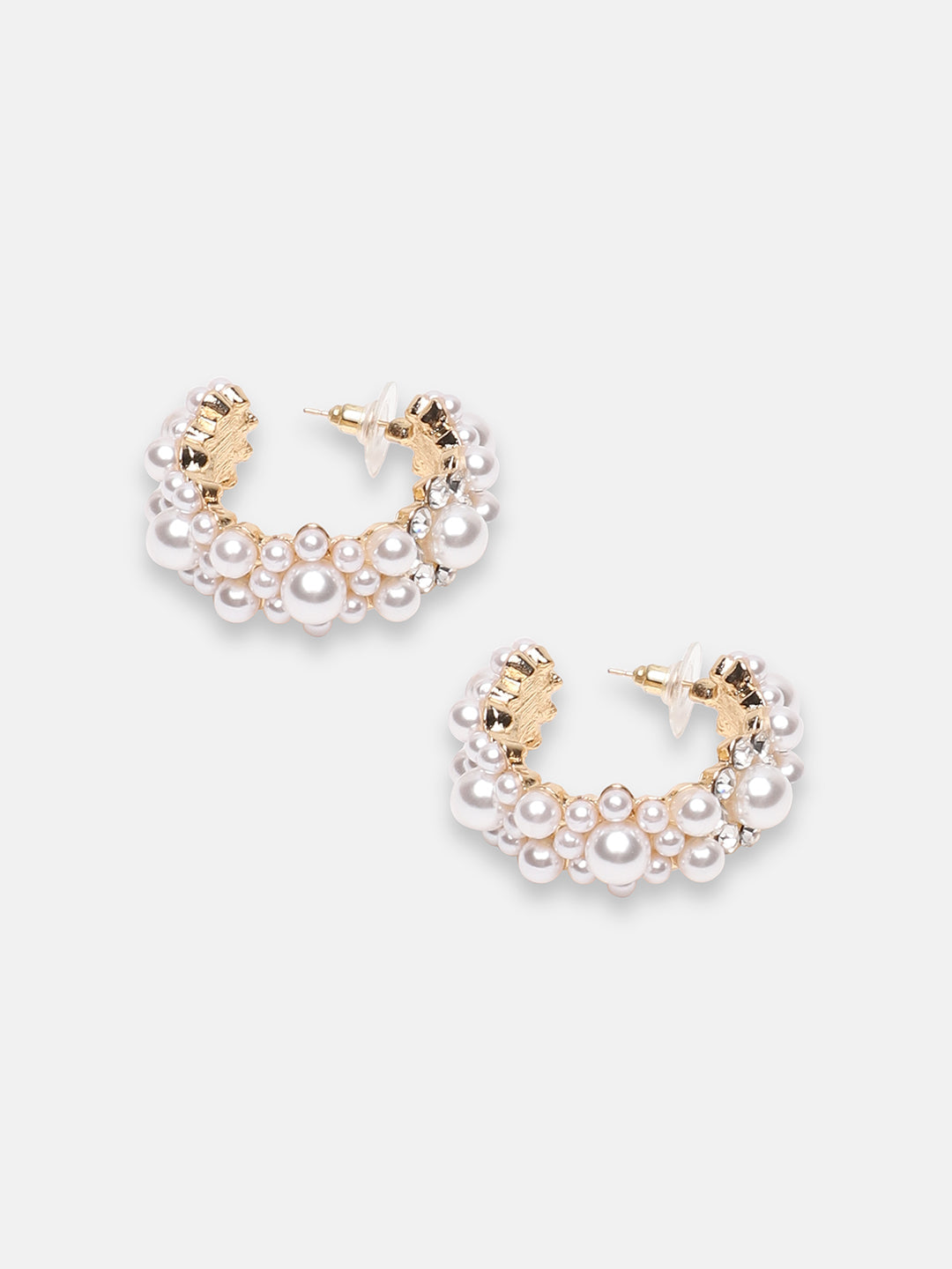 GOLD PLATED PARTY PEARLS DROP EARRING FOR WOMEN