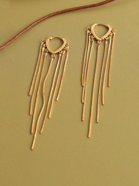 GOLD PLATED PARTY DESIGNER DROP EARRING FOR WOMEN