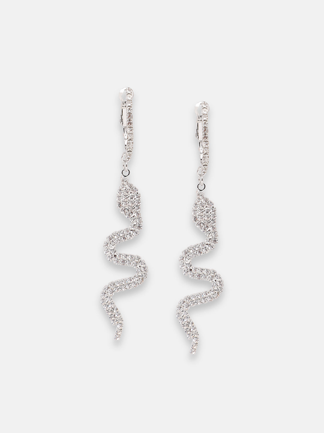 GOLD PLATED PARTY DESIGNER STONE DROP EARRING FOR WOMEN