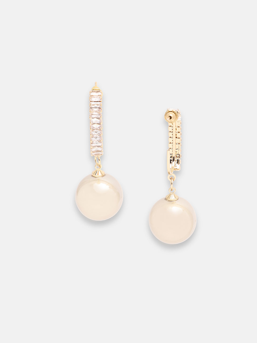 GOLD PLATED PARTY PEARLS DROP EARRING FOR WOMEN