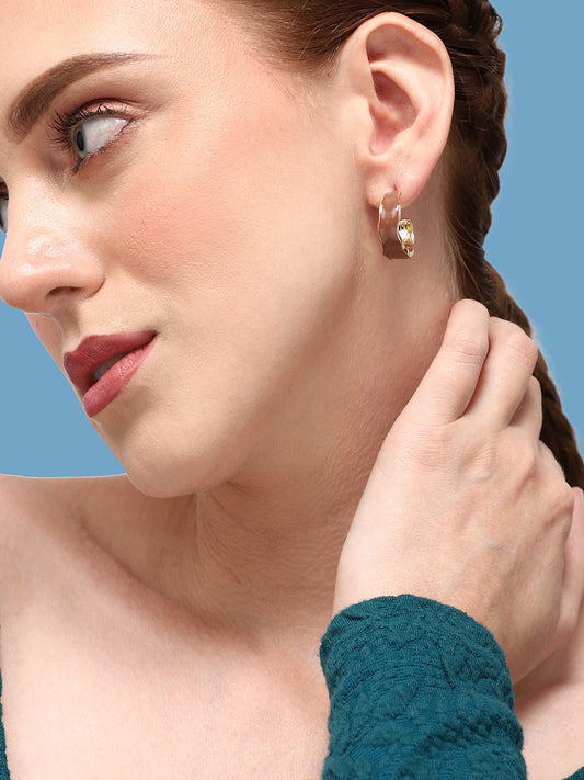 GOLD PLATED CASUAL DESIGNER DROP EARRING FOR WOMEN