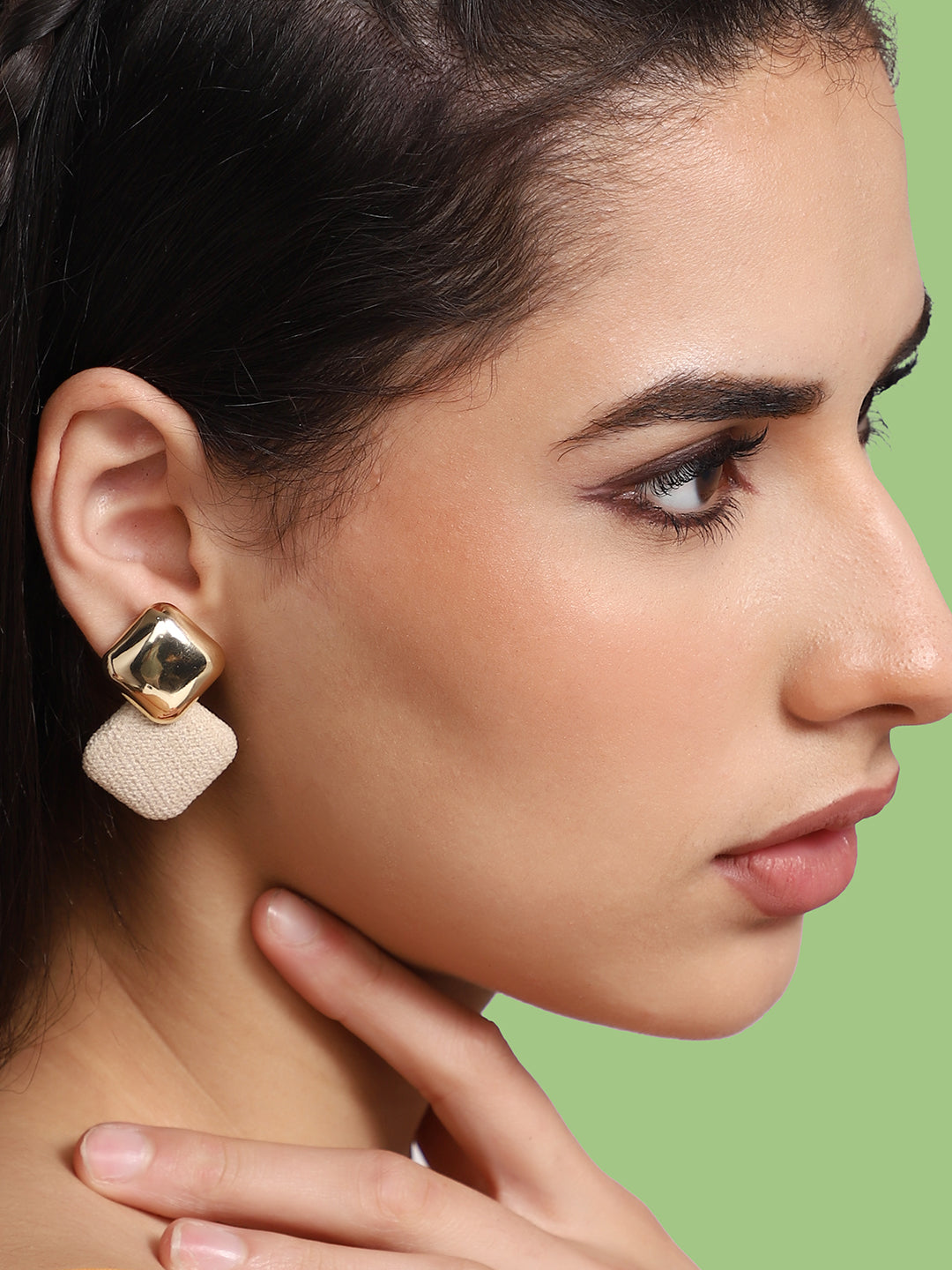 GOLD PLATED PARTY DESIGNER DROP EARRING FOR WOMEN