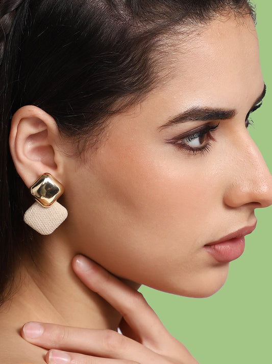 GOLD PLATED PARTY DESIGNER DROP EARRING FOR WOMEN