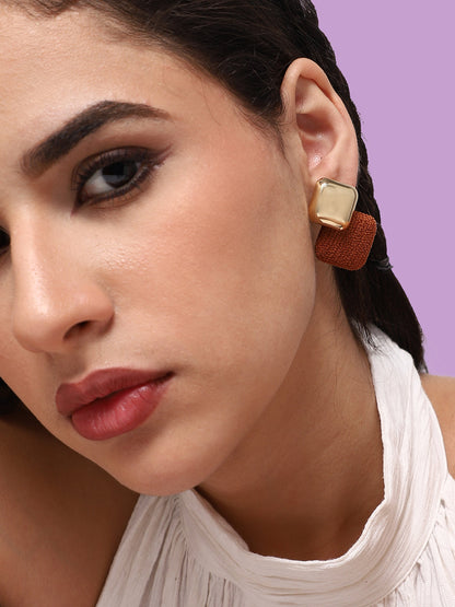 GOLD PLATED PARTY DESIGNER DROP EARRING FOR WOMEN