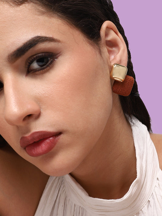 GOLD PLATED PARTY DESIGNER DROP EARRING FOR WOMEN