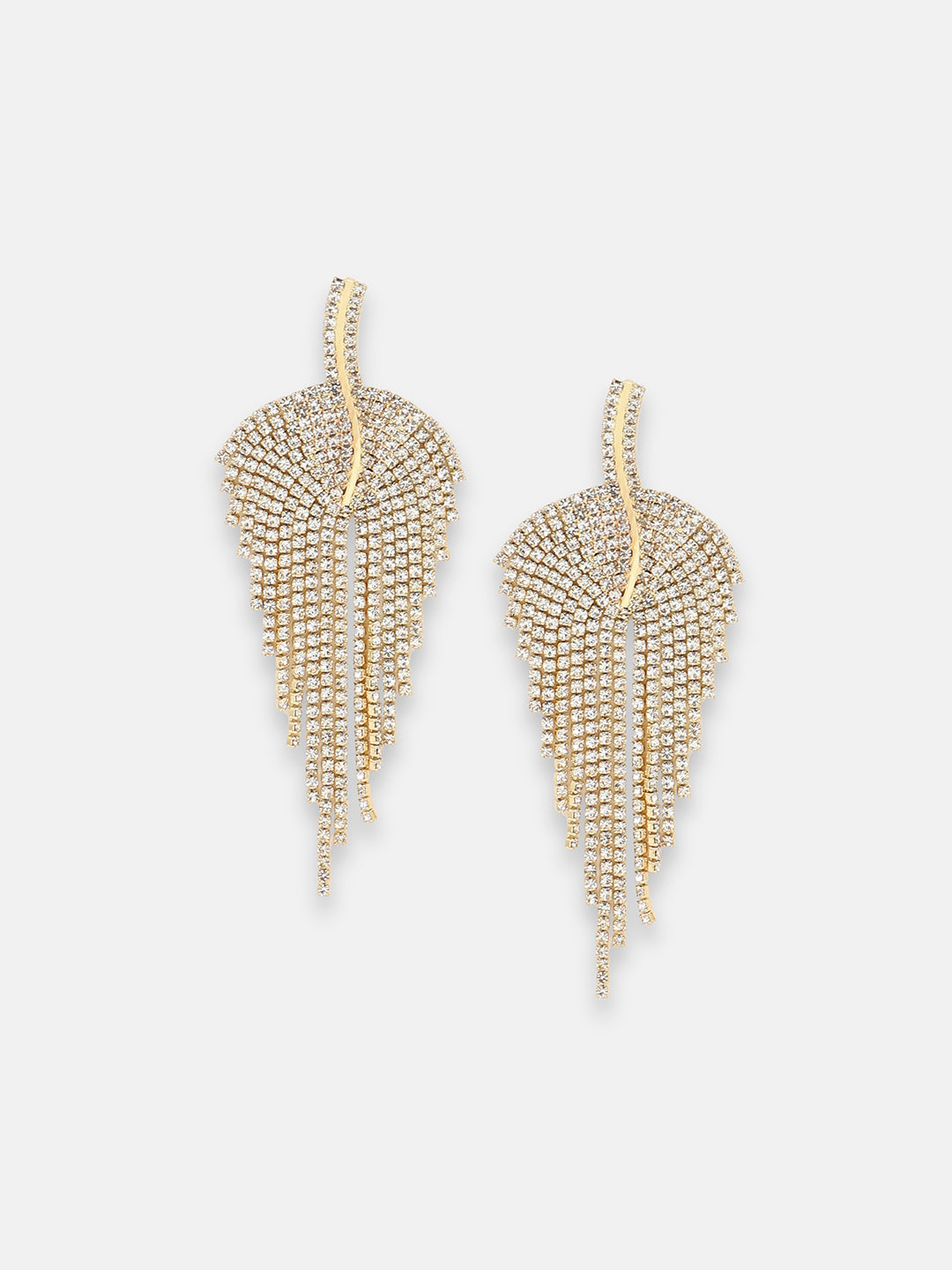 SILVER PLATED PARTY DESIGNER STONE DROP EARRING FOR WOMEN
