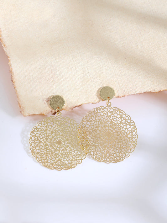 GOLD PLATED PARTY DESIGNER DROP EARRING FOR WOMEN