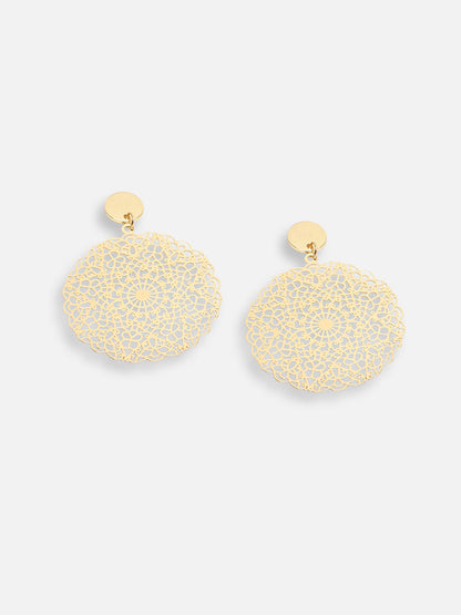 GOLD PLATED PARTY DESIGNER DROP EARRING FOR WOMEN
