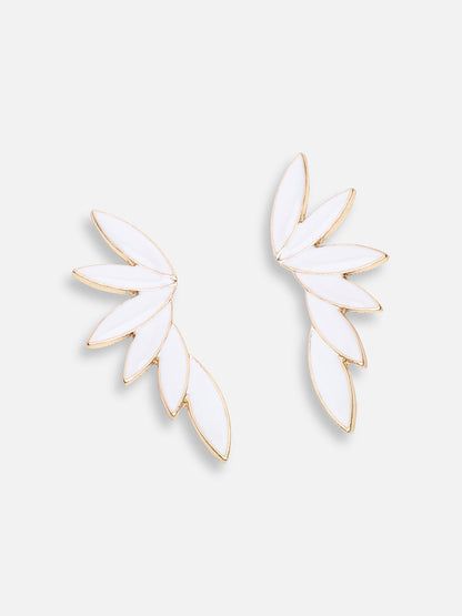 GOLD PLATED PARTY DESIGNER STONE DROP EARRING FOR WOMEN