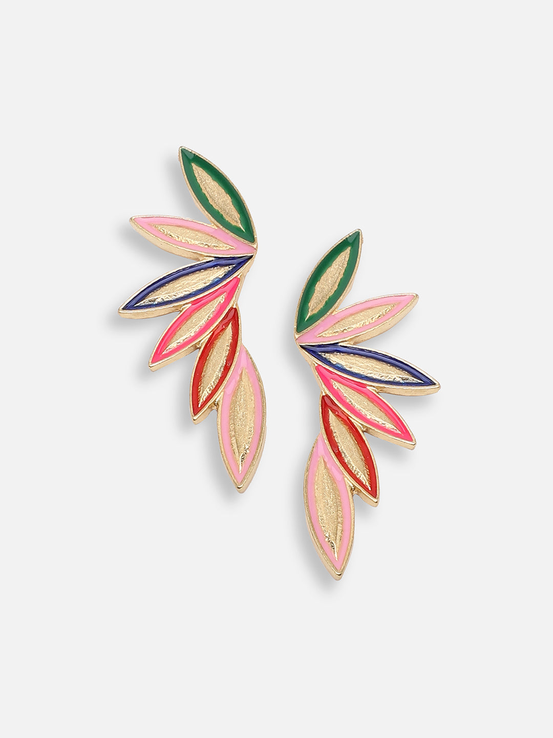 GOLD PLATED PARTY DESIGNER STONE DROP EARRING FOR WOMEN