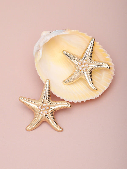 GOLD PLATED PARTY DESIGNER STUD FOR WOMEN