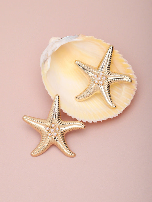 GOLD PLATED PARTY DESIGNER STUD FOR WOMEN