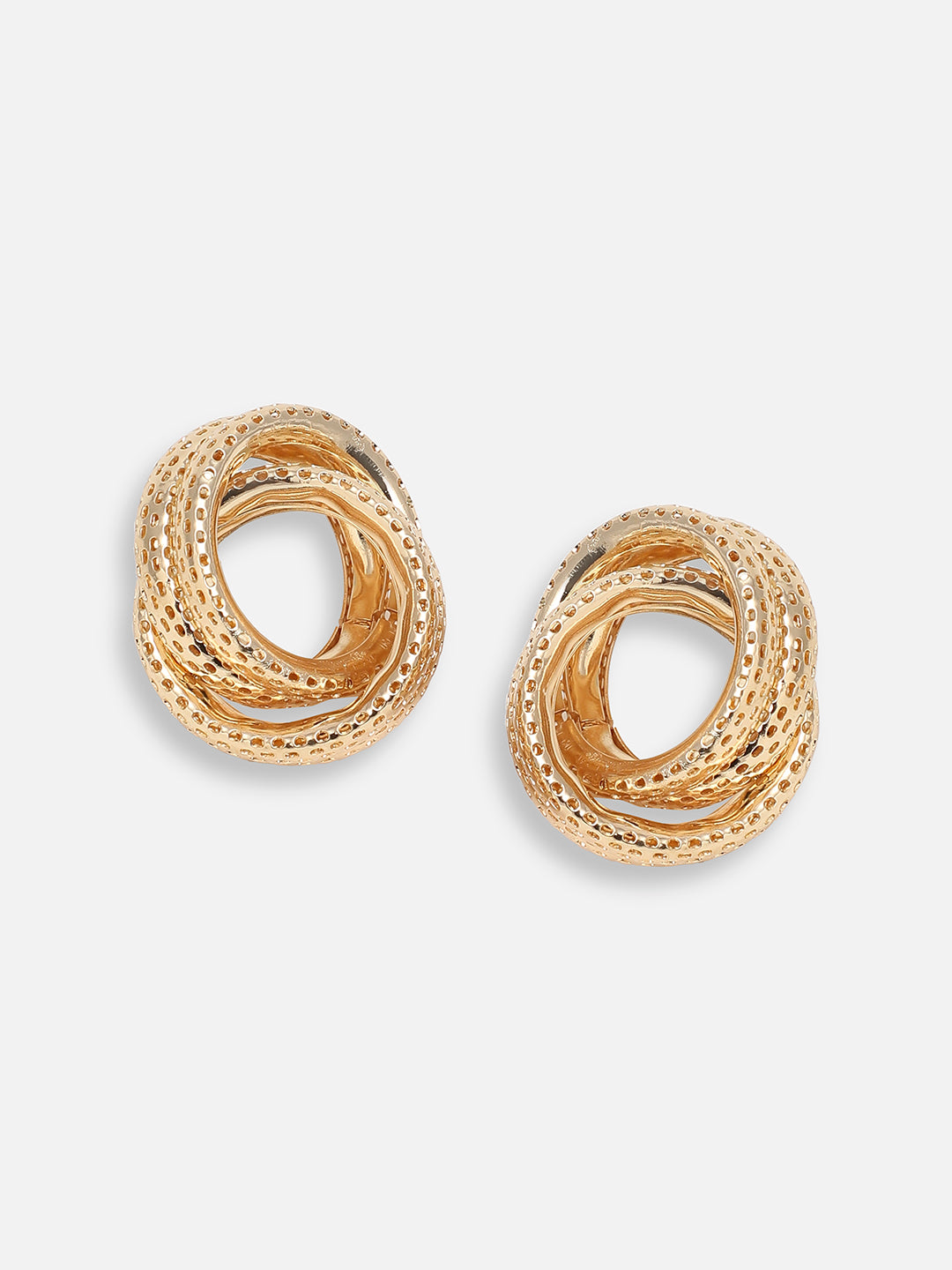 GOLD PLATED CASUAL DESIGNER STUD FOR WOMEN