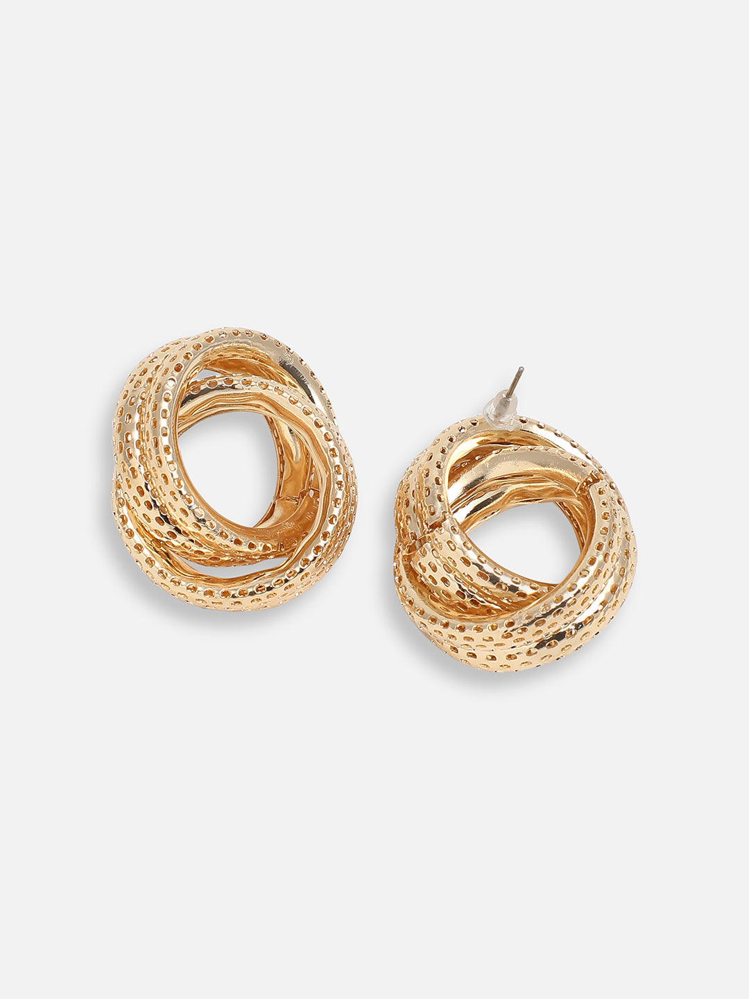 GOLD PLATED CASUAL DESIGNER STUD FOR WOMEN