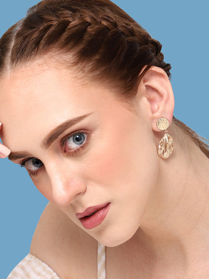 GOLD PLATED PARTY DESIGNER DROP EARRING FOR WOMEN