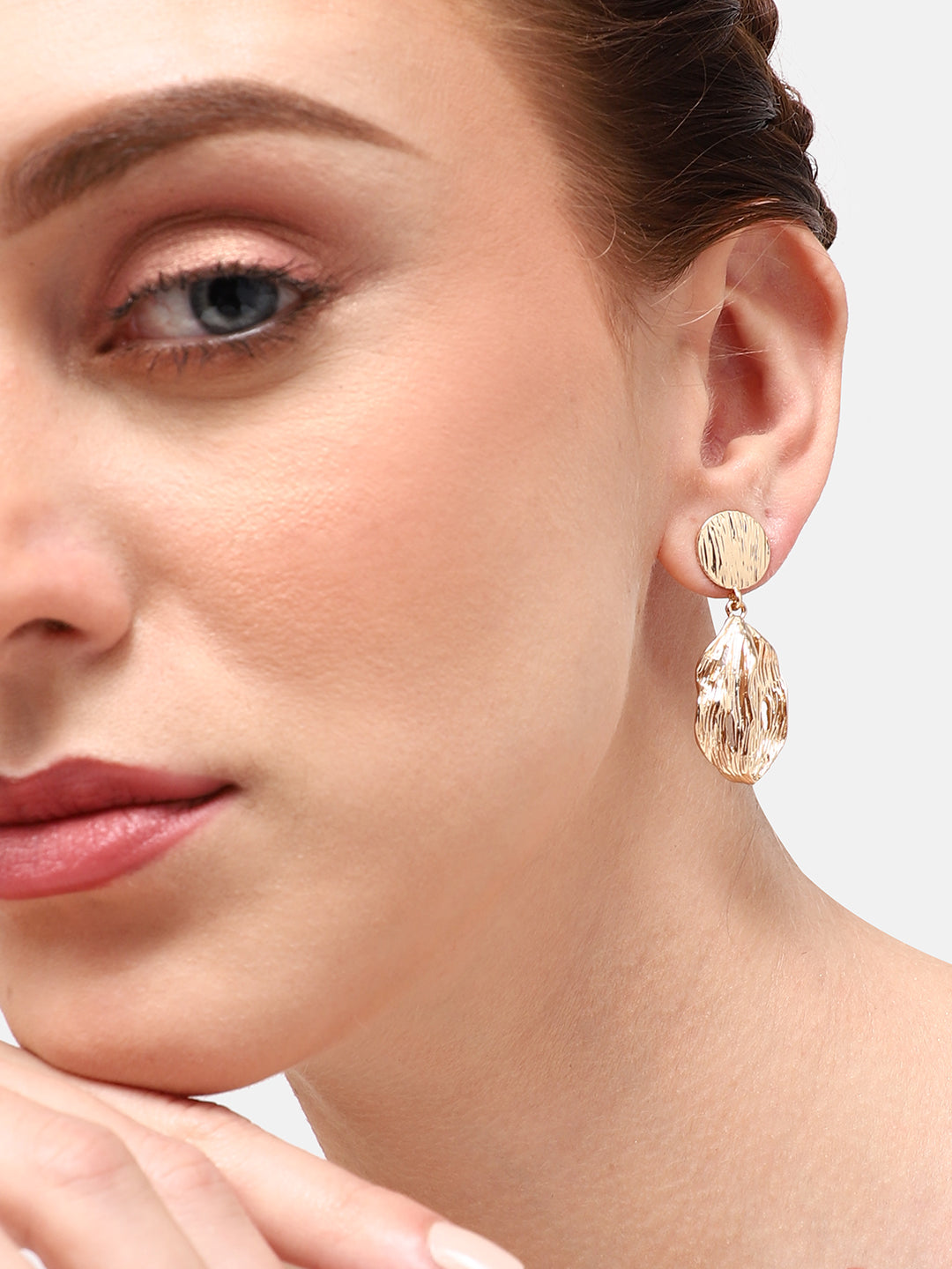 GOLD PLATED PARTY DESIGNER DROP EARRING FOR WOMEN