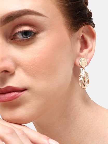 GOLD PLATED PARTY DESIGNER DROP EARRING FOR WOMEN