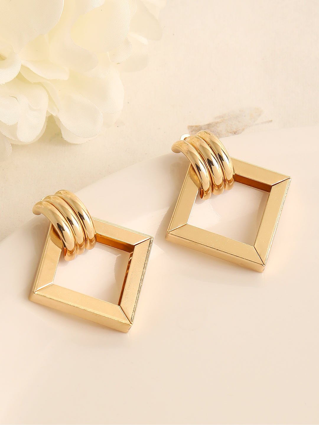 GOLD PLATED PARTY DESIGNER DROP EARRING FOR WOMEN