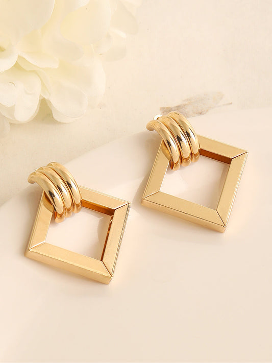 GOLD PLATED PARTY DESIGNER DROP EARRING FOR WOMEN