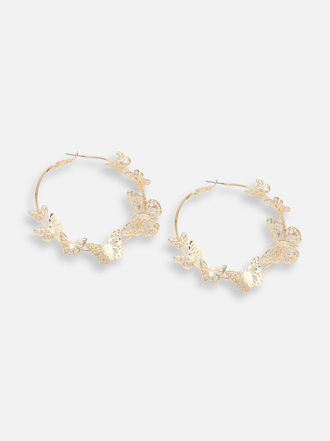 GOLD PLATED PARTY DESIGNER HOOP EARRING FOR WOMEN