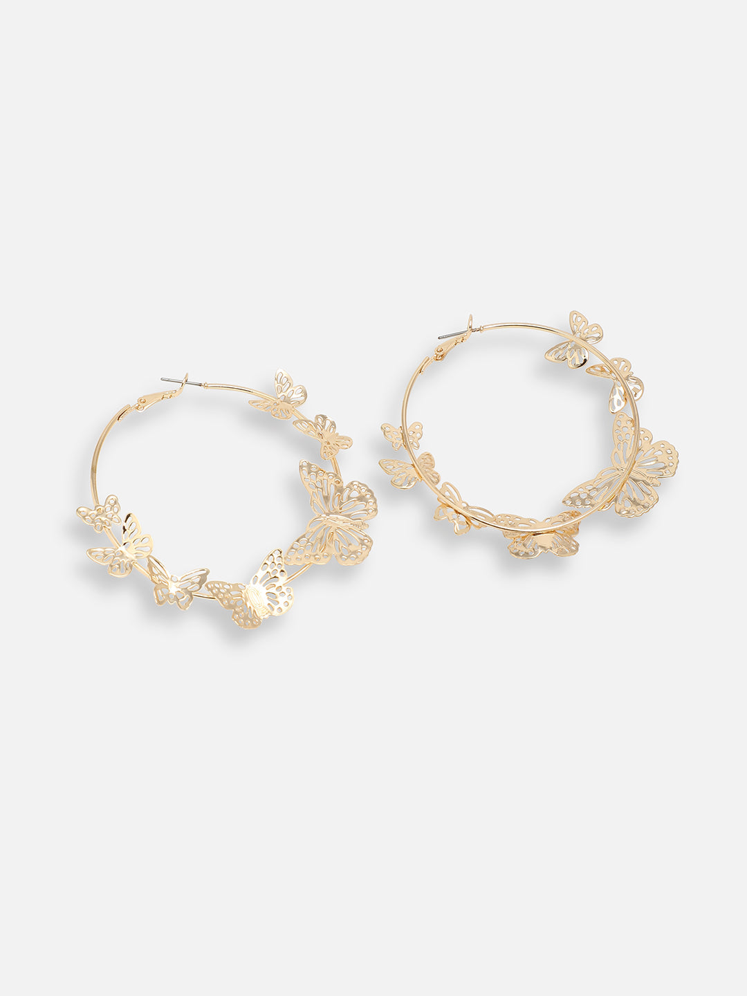 GOLD PLATED PARTY DESIGNER HOOP EARRING FOR WOMEN