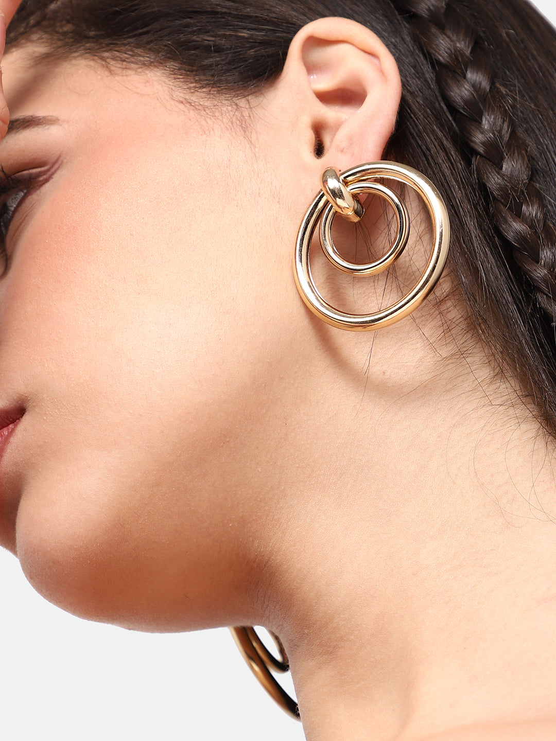 GOLD PLATED PARTY DESIGNER DROP EARRING FOR WOMEN