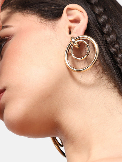 GOLD PLATED PARTY DESIGNER DROP EARRING FOR WOMEN
