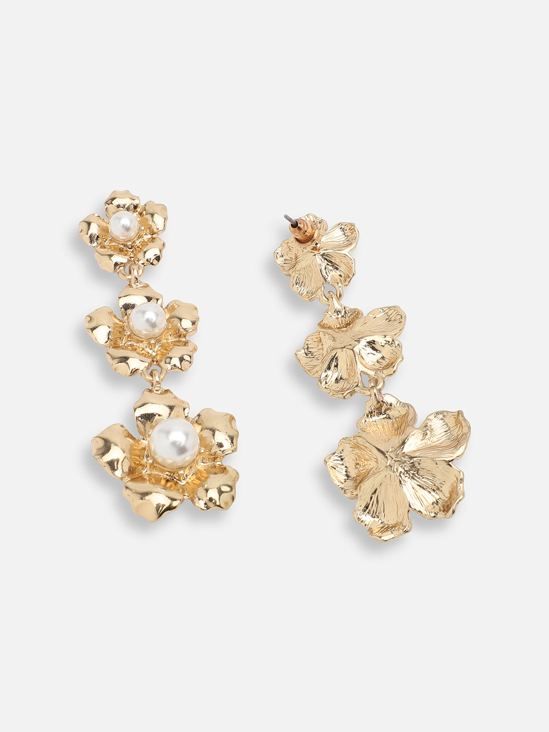 GOLD PLATED PARTY PEARLS DROP EARRING FOR WOMEN