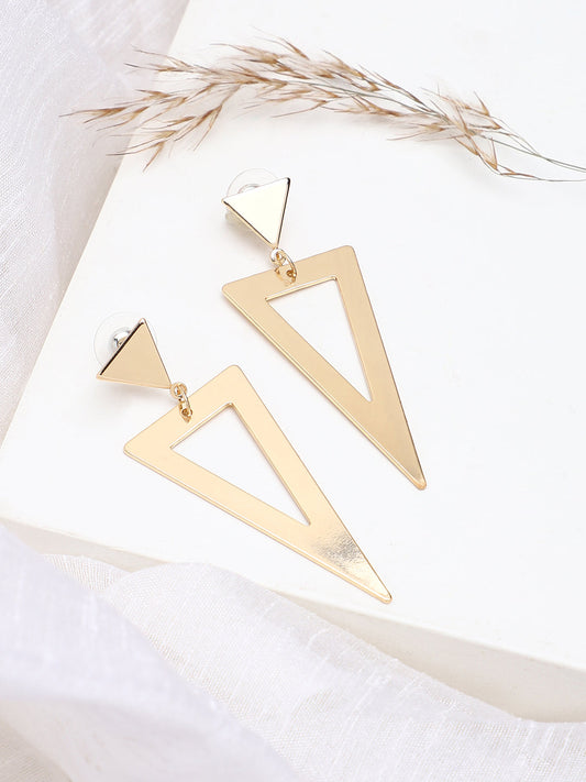 GOLD PLATED PARTY DESIGNER DROP EARRING FOR WOMEN