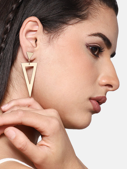 GOLD PLATED PARTY DESIGNER DROP EARRING FOR WOMEN