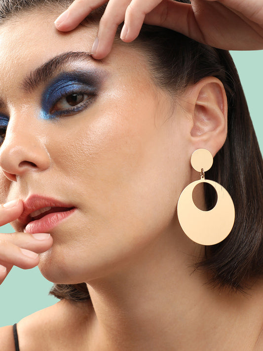GOLD PLATED PARTY DESIGNER DROP EARRING FOR WOMEN