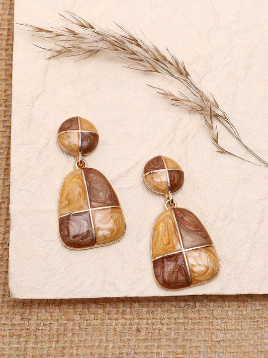 GOLD PLATED PARTY DESIGNER DROP EARRING FOR WOMEN