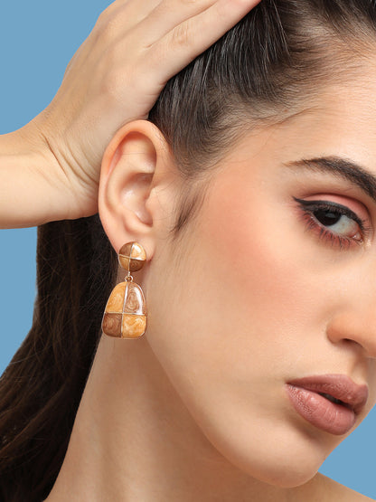 GOLD PLATED PARTY DESIGNER DROP EARRING FOR WOMEN