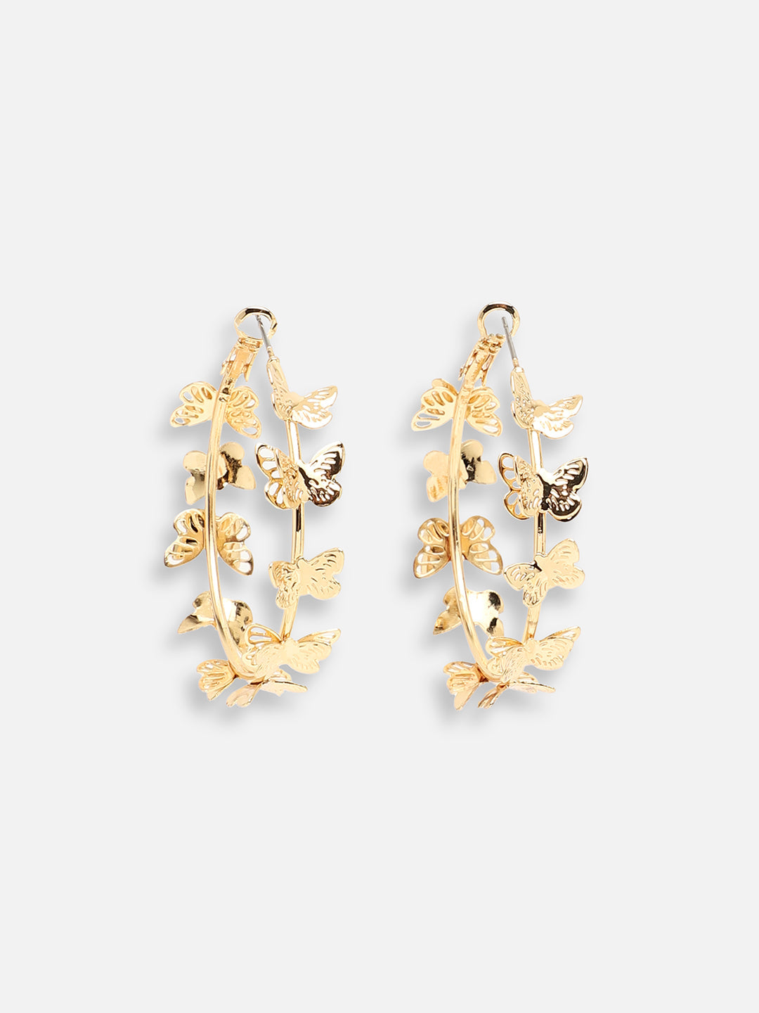 GOLD PLATED PARTY DESIGNER HOOP EARRING FOR WOMEN