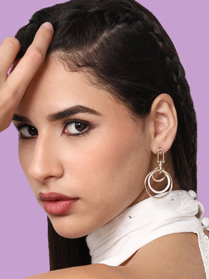 GOLD PLATED PARTY DESIGNER DROP EARRING FOR WOMEN