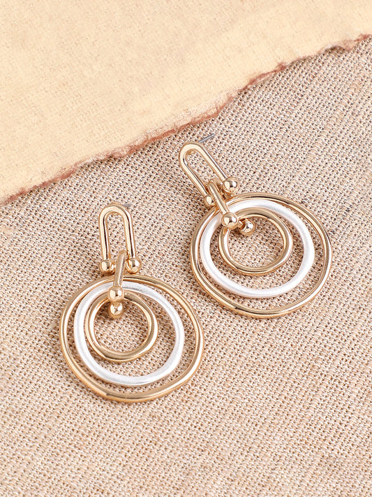 GOLD PLATED PARTY DESIGNER DROP EARRING FOR WOMEN