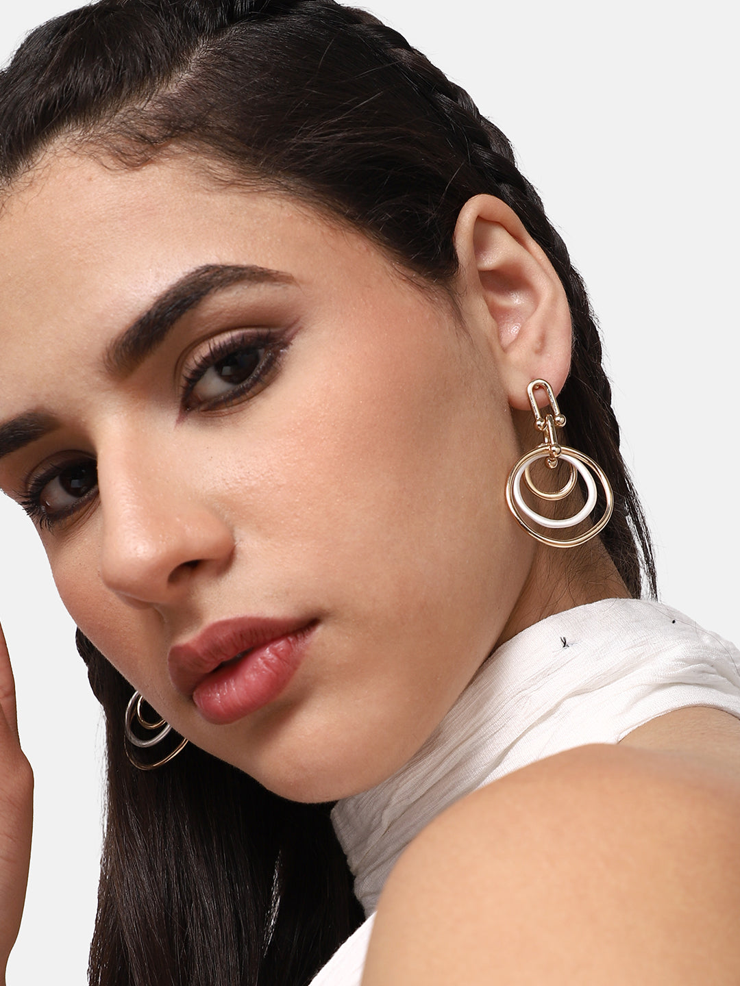 GOLD PLATED PARTY DESIGNER DROP EARRING FOR WOMEN