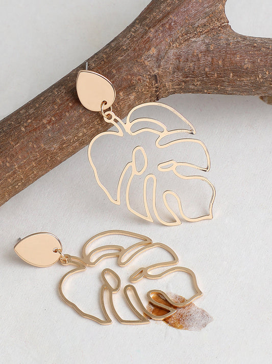 GOLD PLATED PARTY DESIGNER DROP EARRING FOR WOMEN