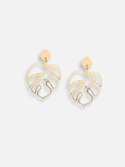 GOLD PLATED PARTY DESIGNER DROP EARRING FOR WOMEN