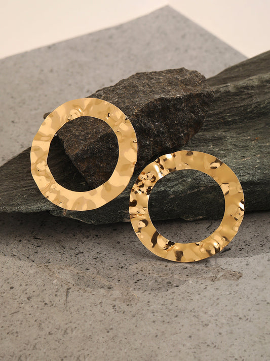 GOLD PLATED PARTY DESIGNER HOOP EARRING FOR WOMEN