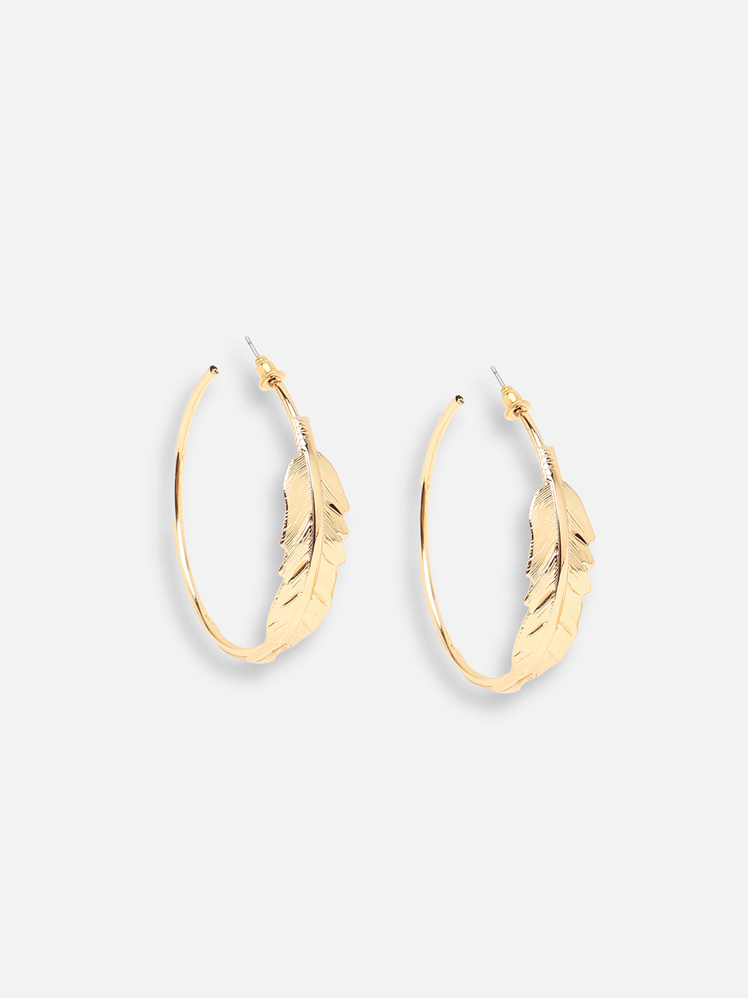 GOLD PLATED PARTY DESIGNER HOOP EARRING FOR WOMEN
