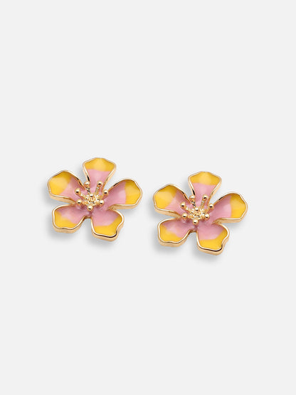 GOLD PLATED CASUAL DESIGNER STUD FOR WOMEN