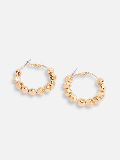 GOLD PLATED PARTY DESIGNER HOOP EARRING FOR WOMEN